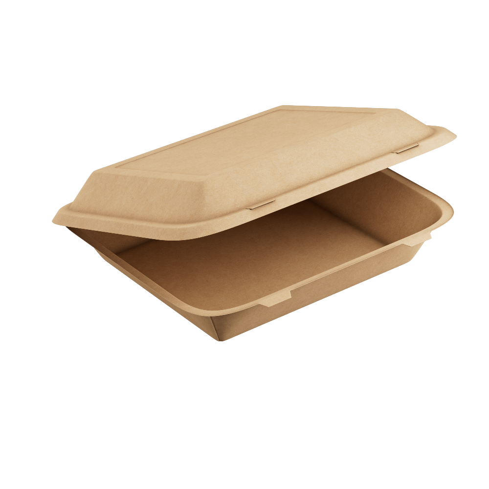 Ланч-бокс OneGo 1000/b, 1000 мл, картонный, крафт, 200 × 160 × 60 мм, 20 шт. от производителя в Кирове