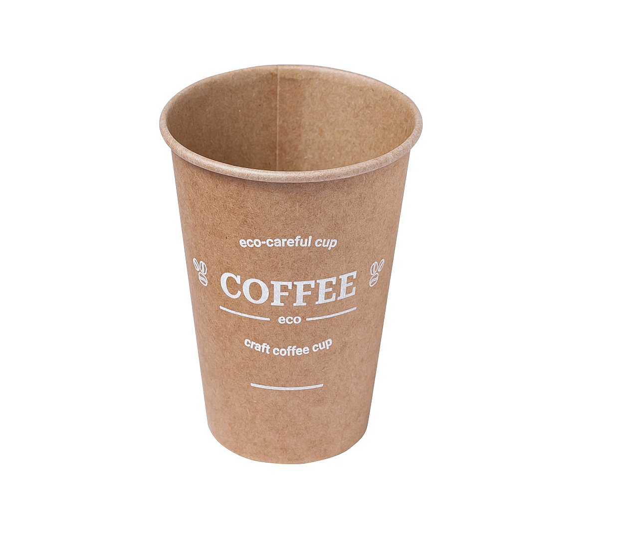 Стакан бумажный Craft Line COFFEE, 350 мл, однослойный, крафт от производителя в Кирове