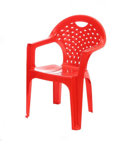 кресло пластиковое красное