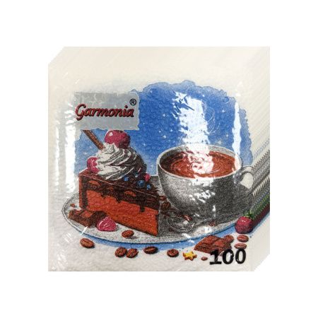 салфетки 25х25 Кофе/100