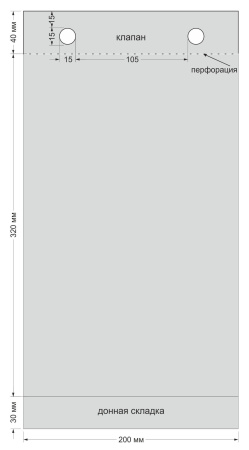 пакет викет 200х320+30/25/уп100