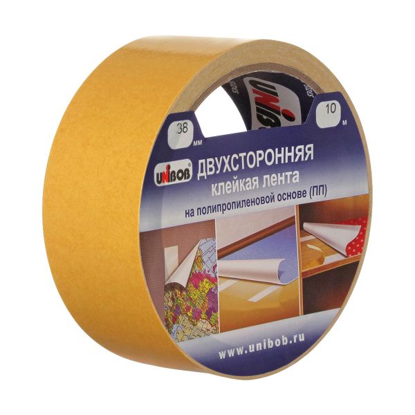 Унибоб скотч двухстор. 38х10 (П/П основа)