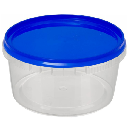 банка 0,5л прозр. синяя крышка d=130 Пл/200