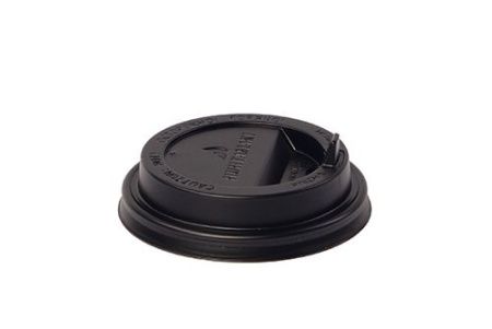 крышка д/стакана 250мл d=80мм черная с питейником Скандипакк *