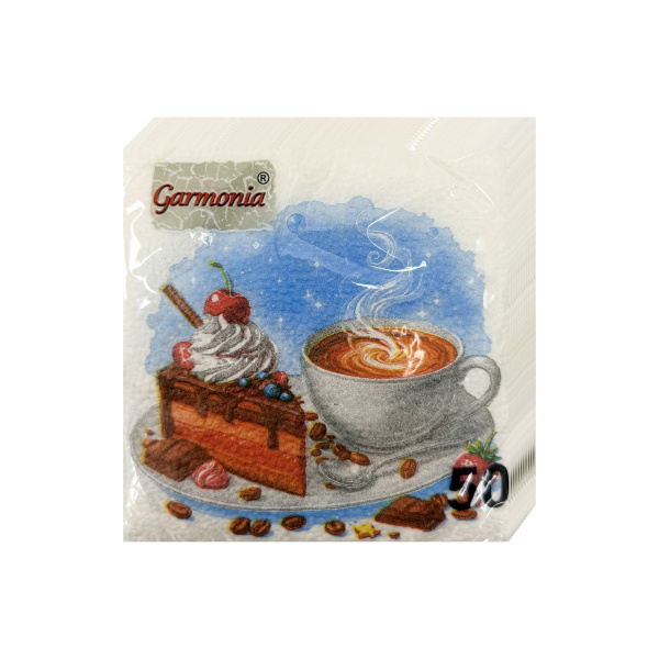 салфетки 25х25 Кофе/50