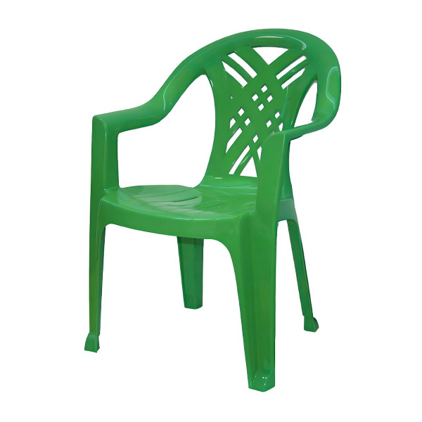 кресло пластиковое зеленое