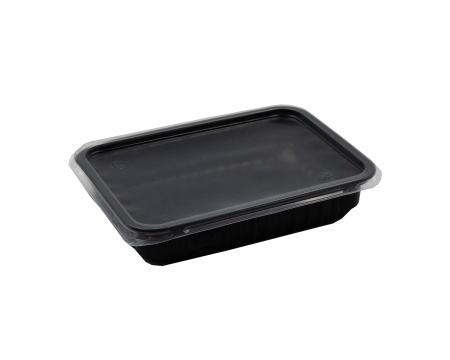 контейнер  500мл прямоугольный 186х132 Клт черный