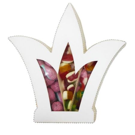 коробка бум. корона белая