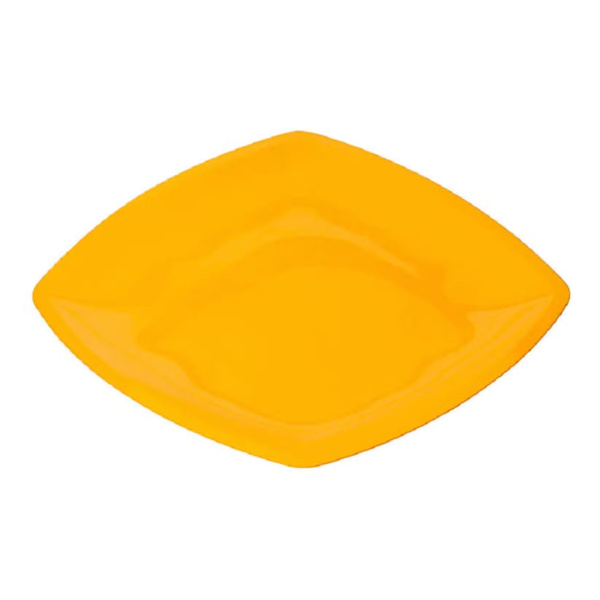 тарелка квадратная ПП 300х300 желтая/3