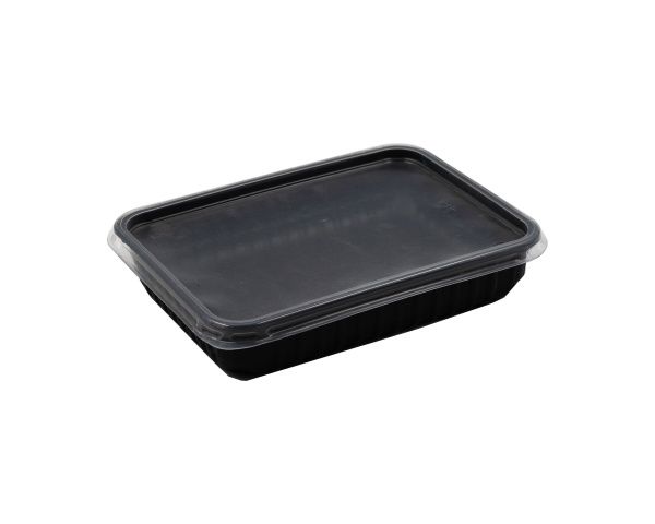 контейнер  500мл прямоугольный 179х132 СтП ЧЕРНЫЙ/50