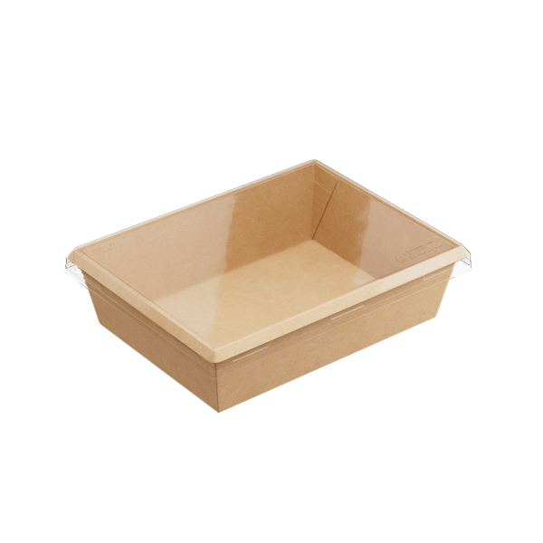 контейнер бум. 1000 мл OneClick с плоской крышкой/200х150х55/50