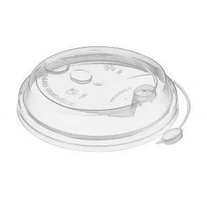 крышка д/стакана 300,400мл d=90мм прозрачная глянцевая с питейником ПП *